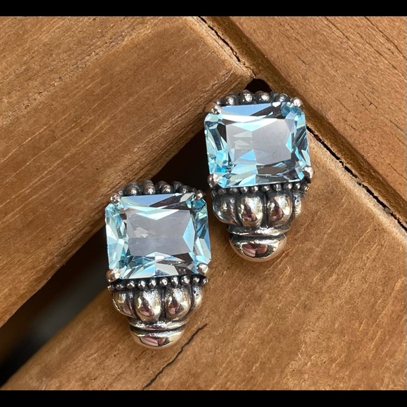 Jewelry - Silver and Blue Topaz Earrings